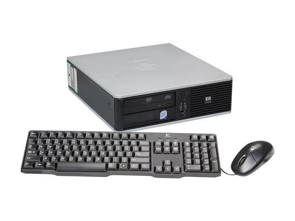 HP compac pro  DC5800 SFF HP Desktop Computer PC Intel C2Q Q8200 2.33GHz 4GB RAM 500GB HDDWindows 7 Pro 64 bit Keyboard Mouse