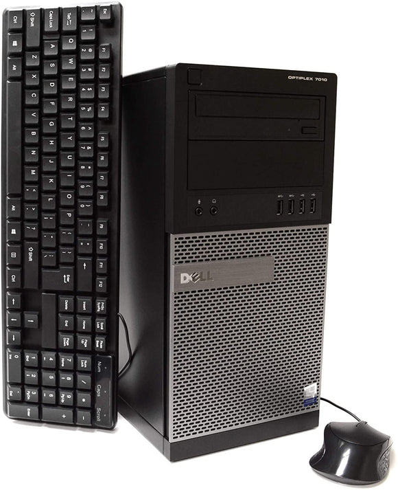 RENEWED Tower Computer Dell Optiplex 7010, Intel Quad Core i7-3770 Up to 3.90 GHz, WIN 10 Pro, DVD-RW, WIFI, Bluetooth, (Customize)