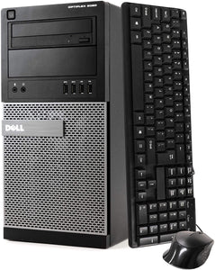 RENEWED Tower Computer Dell Optiplex 7020, Intel Quad Core i7-4770 Up to 3.90 GHz, WIN 10 Pro, DVD-RW, WIFI, Bluetooth, (Customize)