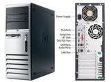 CLEARANCE!! Fast HP Windows 7 Pro Tower Desktop + 17" LCD Dual Core 3.4 GHz | 500 HDD | 8GB RAM | Wifi