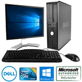 Dell Optiplex Windows 10 PC 17" Monitor Keyboard Mouse 4GB RAM 1TB HD