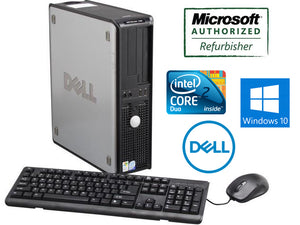 Dell Optiplex 755 Desktop PC Core 2 Duo 2.13 Ghz, 4GB RAM 80GB HD Windows 10 Pro 32 bit Keyboard Mouse
